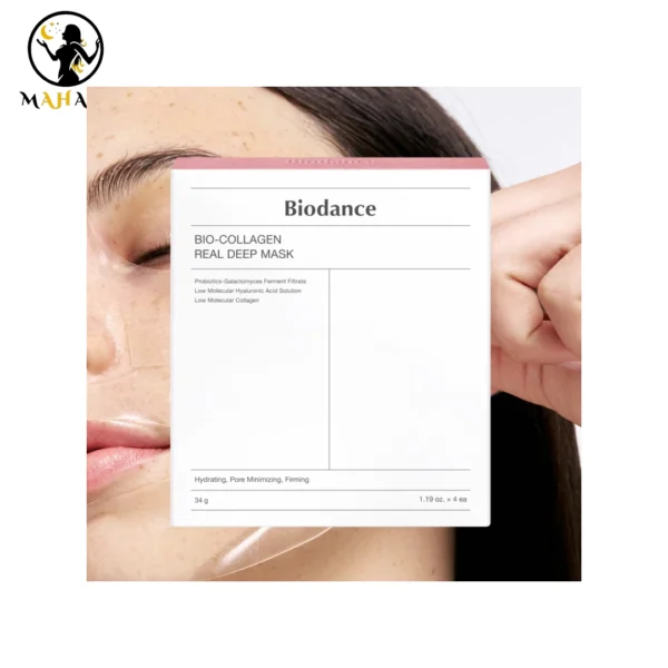 ماسک ورقه ای بیو کلاژن صورتی بایودنس مدل BIO COLLAGEN اصل