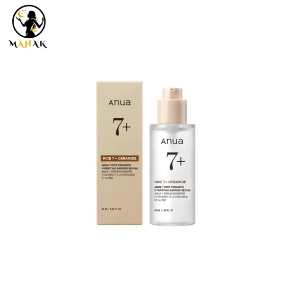 سرم آبرسان تقویت کننده سد دفاعی برنج و سرامید آنوا ANUA 7 Rice Ceramide Hydrating Barrier Serum