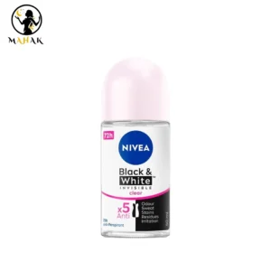 مام رول ضد تعریق نیوا زنانه مدل بلک اند وایت کلیر black & white clear