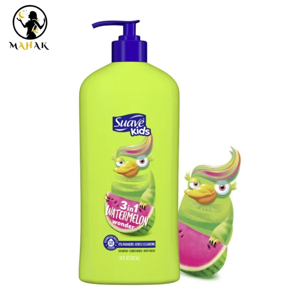 شامپو بچه 3در1 سواو کیدز هندوانه SUAVE KIDS