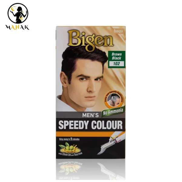 کیت رنگ موی سریع مردانه بیگن شماره 102 رنگ BROWN BLACK