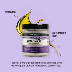 ژل خیس فر کننده و درخشان کننده موی فر هسته انگور آنت جکیز Aunt Jackies Ice Curls Glossy Curling