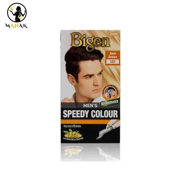 کیت رنگ موی سریع مردانه بیگن شماره 103 رنگ DARK BROWN