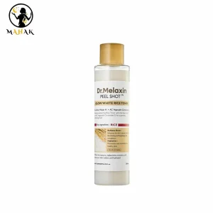 تونر آبرسان و روشن‌کننده بر پایه آب سبوس برنج Dr.Melaxin Peel Shot PS Glow White Rice Toner (200ml)